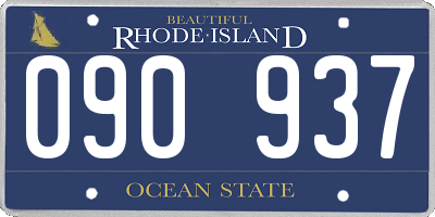 RI license plate 090937
