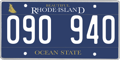 RI license plate 090940
