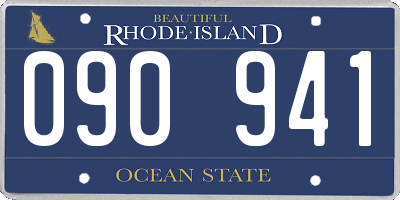 RI license plate 090941