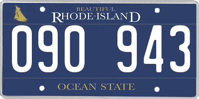 RI license plate 090943