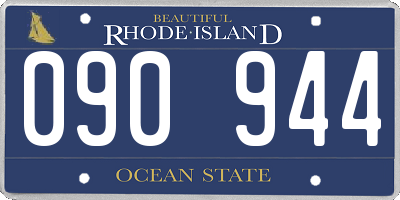 RI license plate 090944