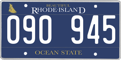 RI license plate 090945