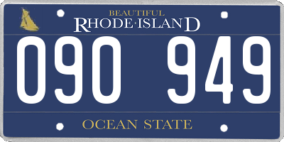 RI license plate 090949