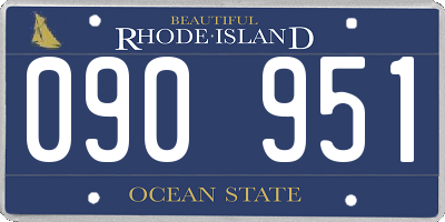 RI license plate 090951
