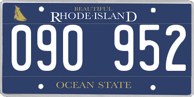 RI license plate 090952