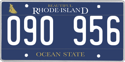 RI license plate 090956