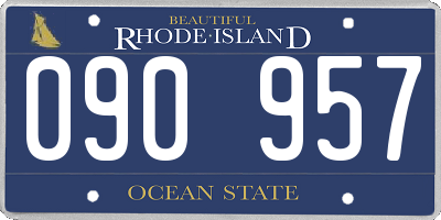 RI license plate 090957