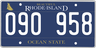 RI license plate 090958