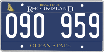 RI license plate 090959