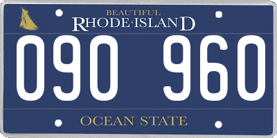RI license plate 090960