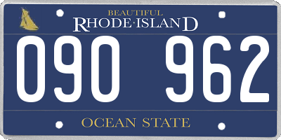RI license plate 090962