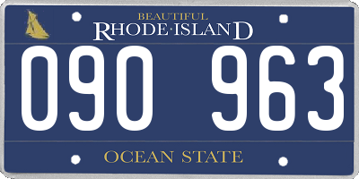 RI license plate 090963