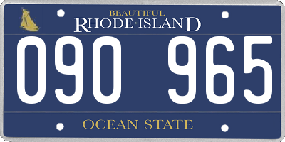 RI license plate 090965