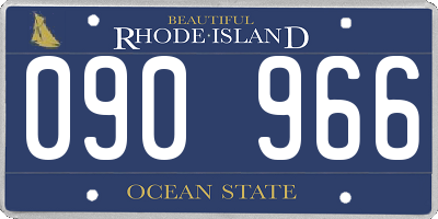 RI license plate 090966