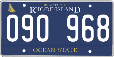 RI license plate 090968