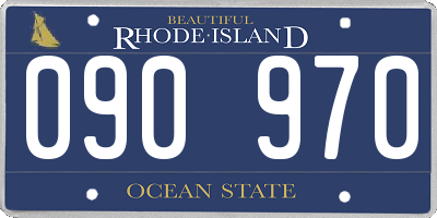 RI license plate 090970