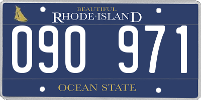 RI license plate 090971