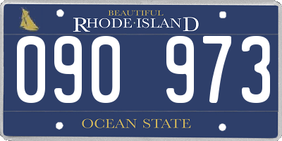 RI license plate 090973