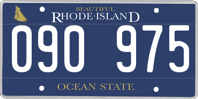 RI license plate 090975