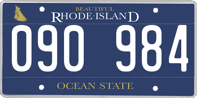 RI license plate 090984