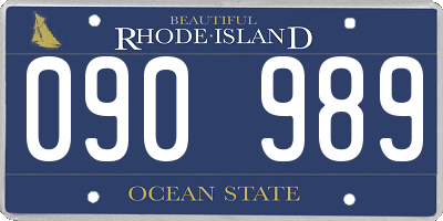 RI license plate 090989