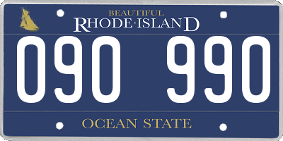 RI license plate 090990