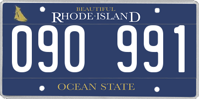 RI license plate 090991