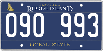 RI license plate 090993