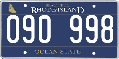 RI license plate 090998