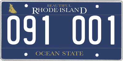 RI license plate 091001