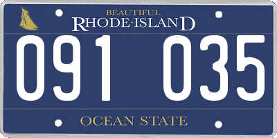 RI license plate 091035