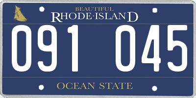RI license plate 091045