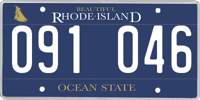 RI license plate 091046