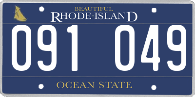 RI license plate 091049
