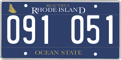 RI license plate 091051