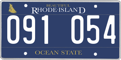 RI license plate 091054