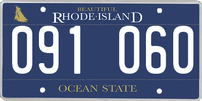 RI license plate 091060