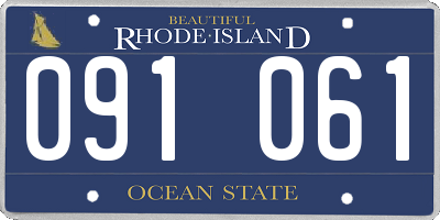 RI license plate 091061