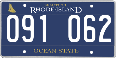 RI license plate 091062