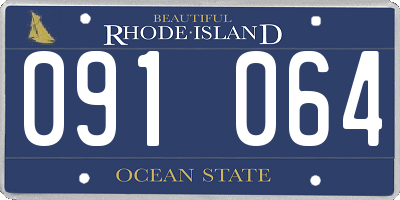 RI license plate 091064