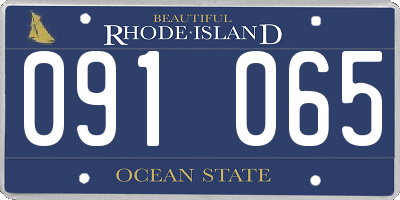 RI license plate 091065