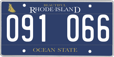 RI license plate 091066