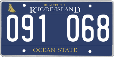 RI license plate 091068