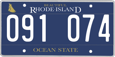 RI license plate 091074