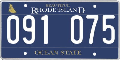 RI license plate 091075