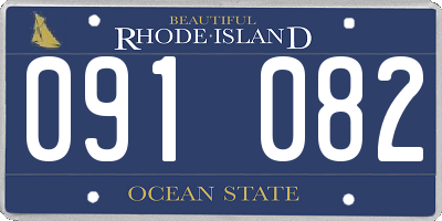 RI license plate 091082
