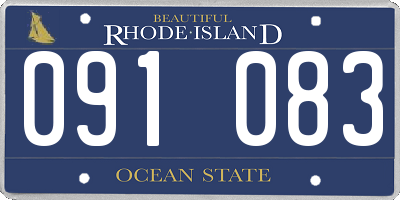 RI license plate 091083