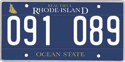 RI license plate 091089