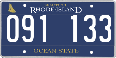 RI license plate 091133