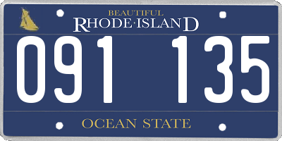 RI license plate 091135